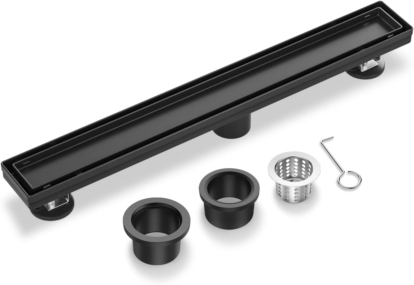 EXF Linear Shower Drain 12 Inch Matte Black for Modern Bathrooms