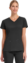 Healing Hands V Neck Scrub Top 2245 - Slim Yoga Knit Fit