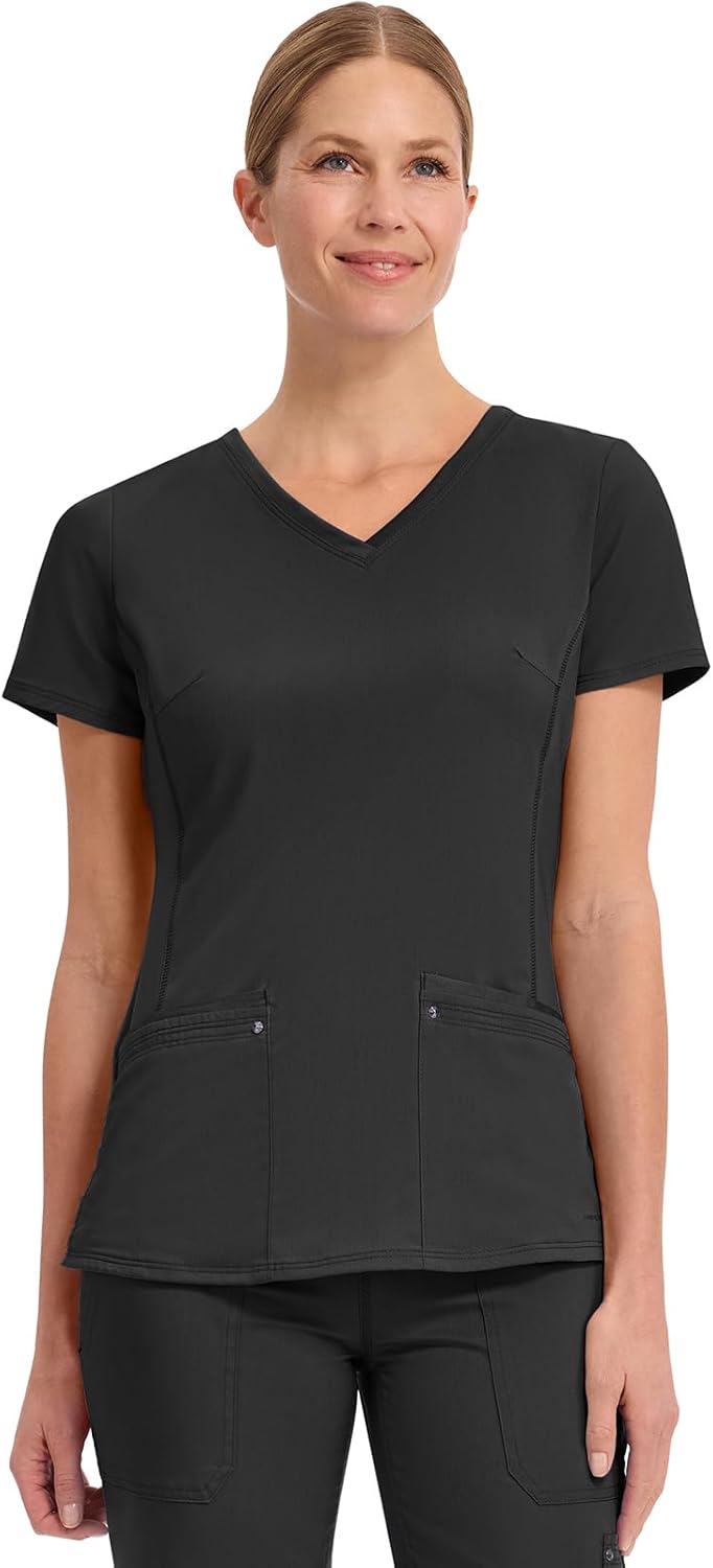 Healing Hands Women's V-Neck Scrub Top with 2 Pockets