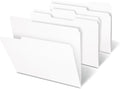 Office Depot File Folders 1/3 Cut Letter Size White - Box of 100
