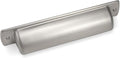 3.75 in (96mm) Brushed Satin Nickel Cabinet Cup Pulls 10 Pack - Solid