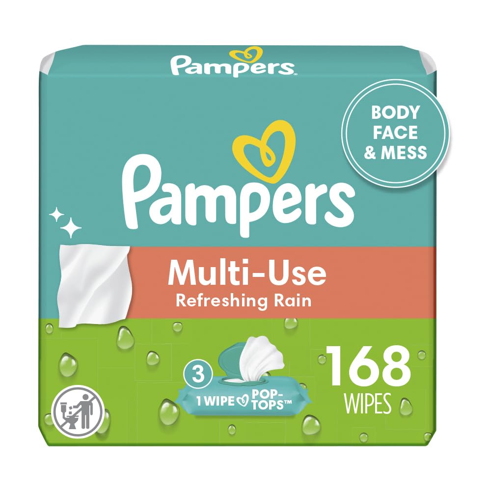 Pampers 3X Refreshing Rain Wipes 168ct