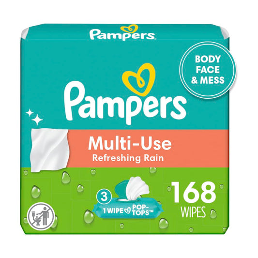 Pampers 3X Refreshing Rain Wipes 168ct