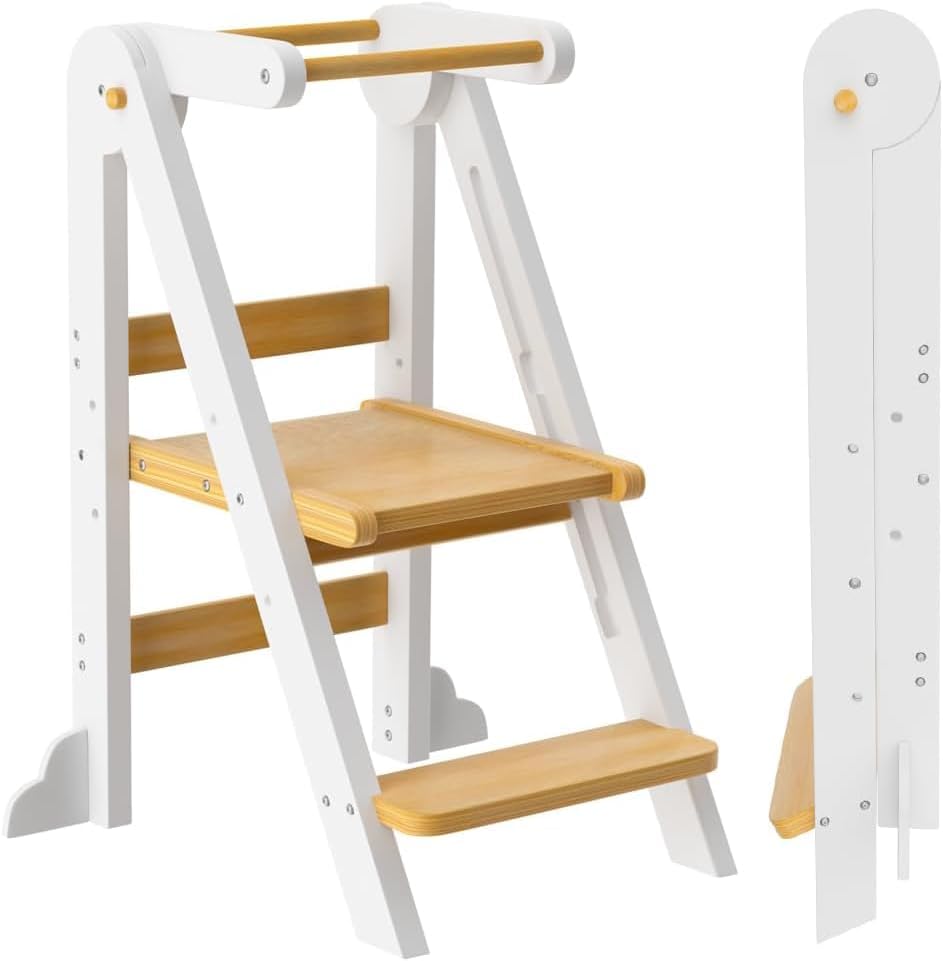 Toddler Tower Step Stool with Adjustable Height for Kids