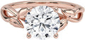 1-3 CT Moissanite Engagement Ring Colorless VVS1 Twisted Vine JEWEL