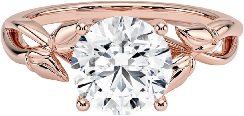 1-3 CT Moissanite Engagement Ring in Solid Gold & Silver