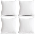 Outdoor Pillow Inserts 22x22 Pack of 4 - Waterproof, Fluffy Fill