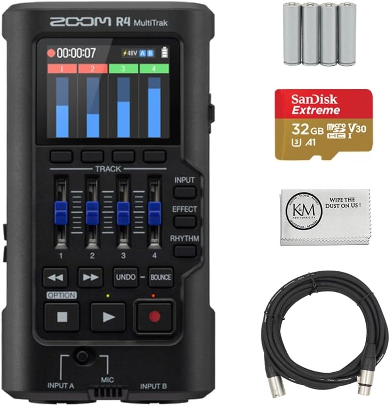Zoom R4 MultiTrak 32-Bit Float Recorder with Essential Kit
