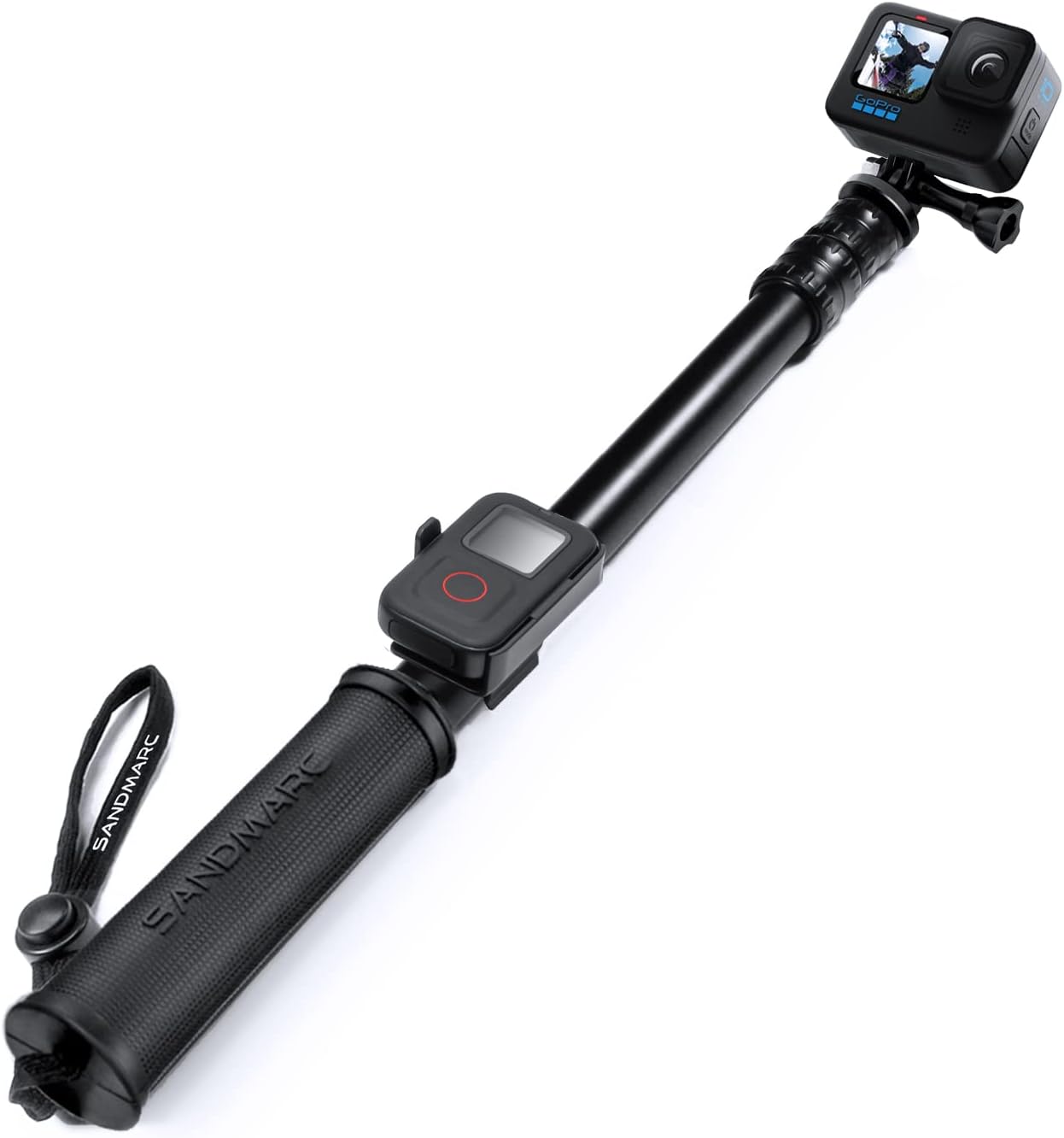 SANDMARC Pole - Black Edition: Waterproof Extension for GoPro