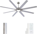 72 in Large Ceiling Fan with Light and Remote - Quiet DC, 8 Blades