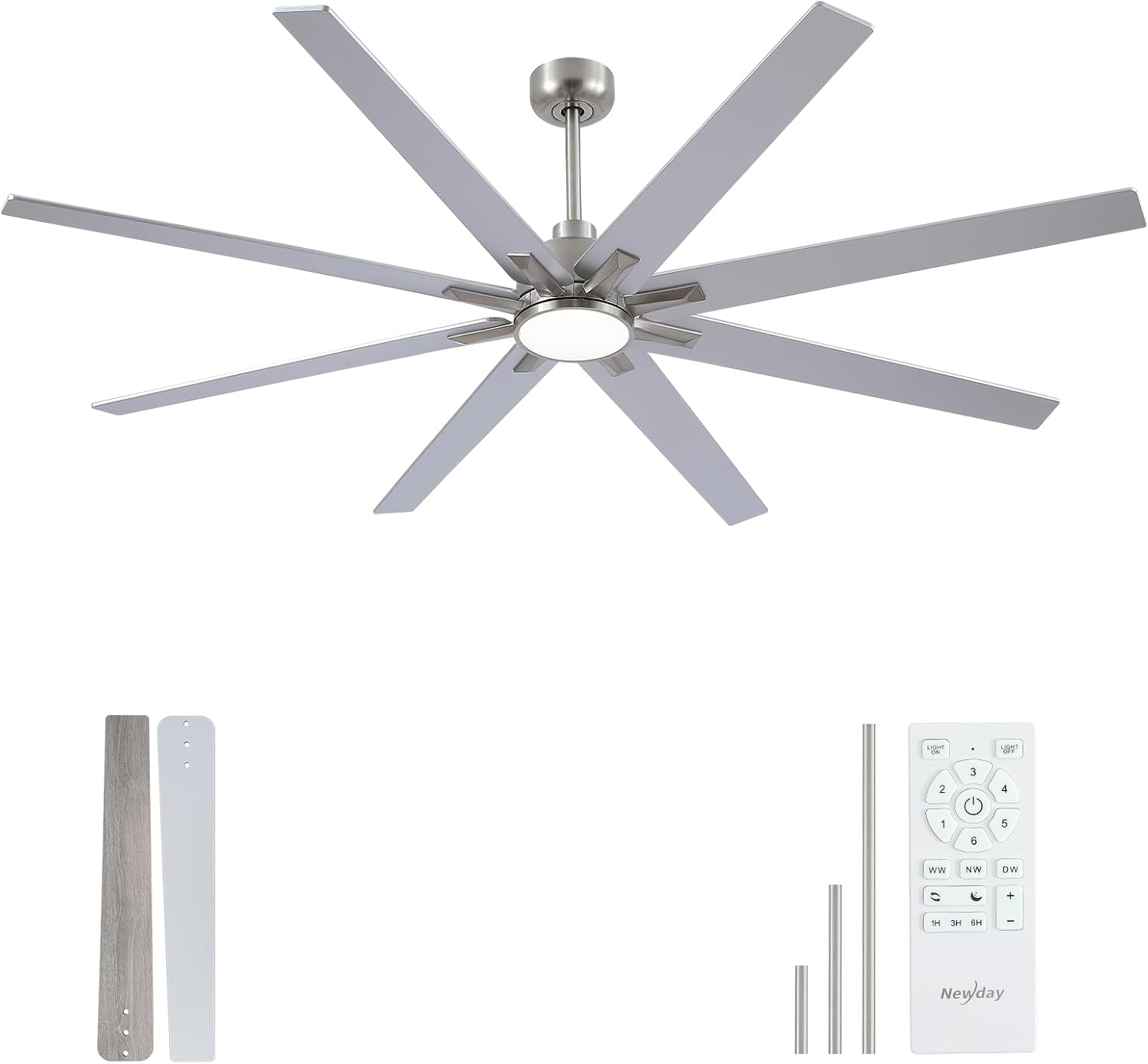 72 inch Large Ceiling Fan with Lights and Remote Control Options