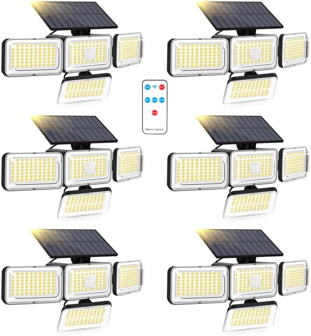 Mokot Solar Outdoor Lights with Motion Sensor and Remote Control