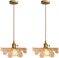 Modern Pendant Light 2 Pack Glass Pendant Lights - Amber Mid Century