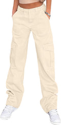 Lepunuo Cargo Pants for Women High Waisted Wide Leg - Comfortable
