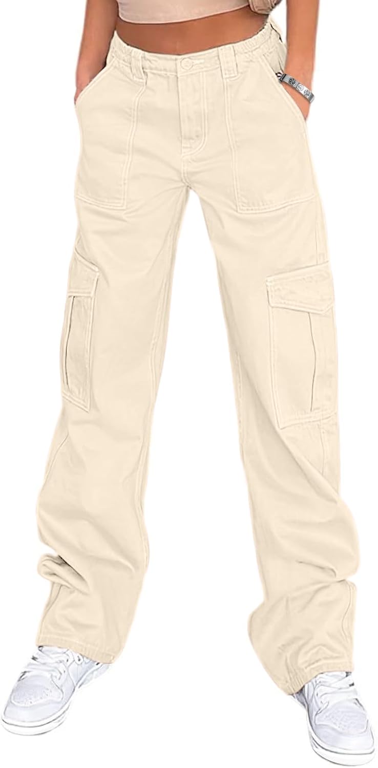Lepunuo Cargo Pants for Women: Stylish High Waisted Baggy Fit