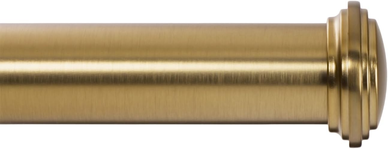 Ivilon Decorative Window Curtain Rod with Unique End Cap Design