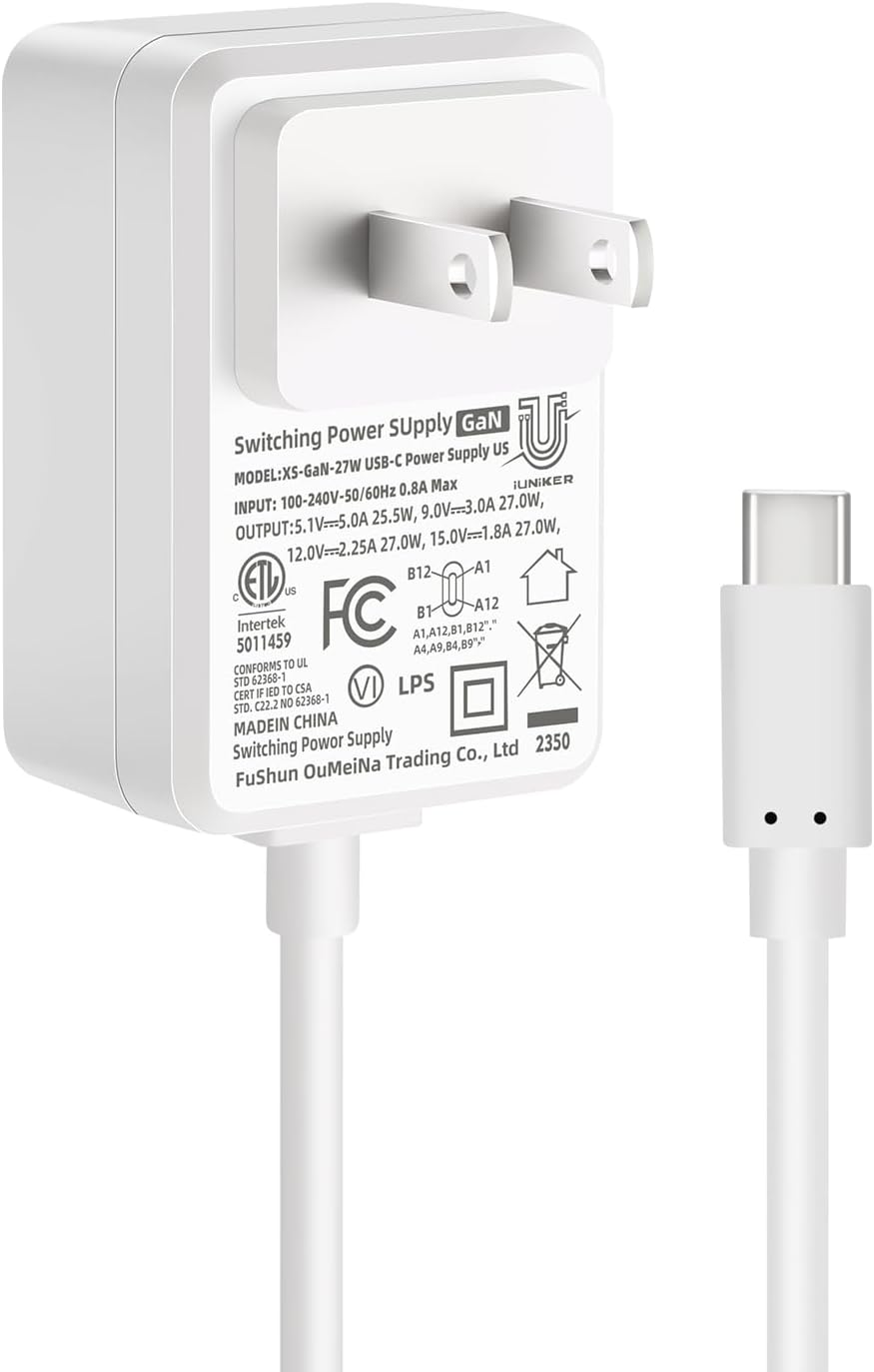 27W PD Power Supply for Raspberry Pi 5 - Fast Charging