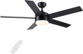52in Black Ceiling Fan with Lights by POCHFAN for Home