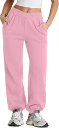 Herseas Women's V Crossover High Waisted Baggy Sweatpants - Cozy Fit