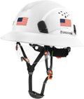 GREEN DEVIL Full Brim Hard Hat Vented Safety Helmet - Built-In Visor