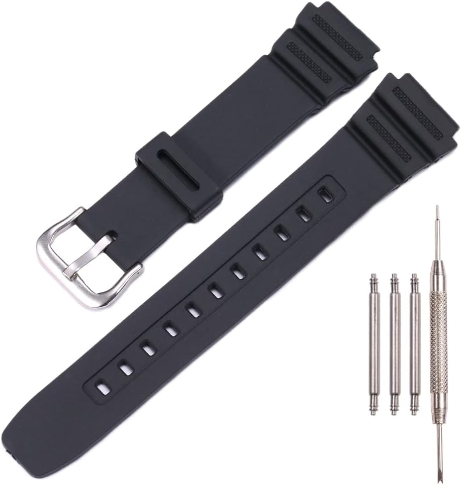 XBHSW Waterproof Resin Strap for Casio Men's Watches
