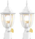 Lamomo Outdoor Post Lights 2-Pack - Dusk to Dawn Waterproof Post