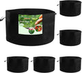 6-Pack 45 Gallon Large Non-Woven Grow Bags - Durable Reusable Pots