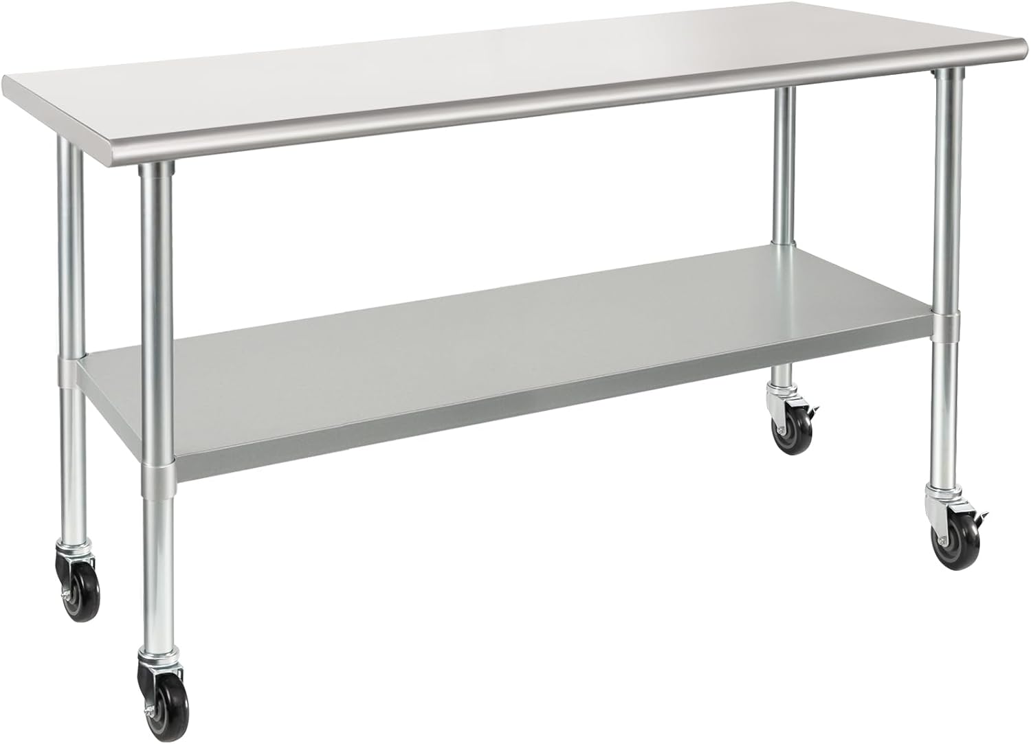 HARDURA Stainless Steel Table with Wheels for Commercial Use