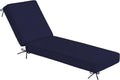 Navy Blue Olefin Chaise Lounge Cushion 80 x 26 x 4 in - Water