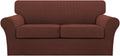 Elegant 3 Piece Slipcovers for 2 Cushion Couch by Turquoize