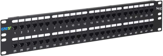 ICC CAT5e Feed-Through Patch Panel for 48 Ports in 2U Rack