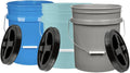 5 Gallon Food Grade Bucket Pail with Airtight Lid - Pack of 3