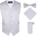 S.H. Churchill & Co. Men's 4 Piece Vest Set with Bow Tie and Tie