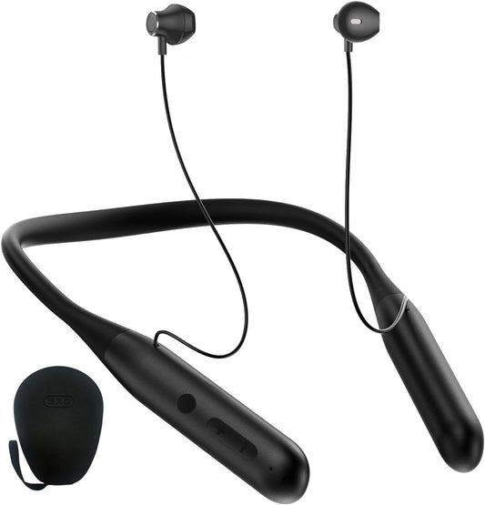 ZXQ Neckband Headphones: 100H Playtime, Waterproof, Mic