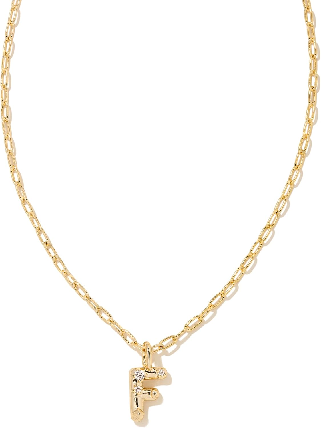 Kendra Scott Crystal Letter Short Pendant Necklace for Women