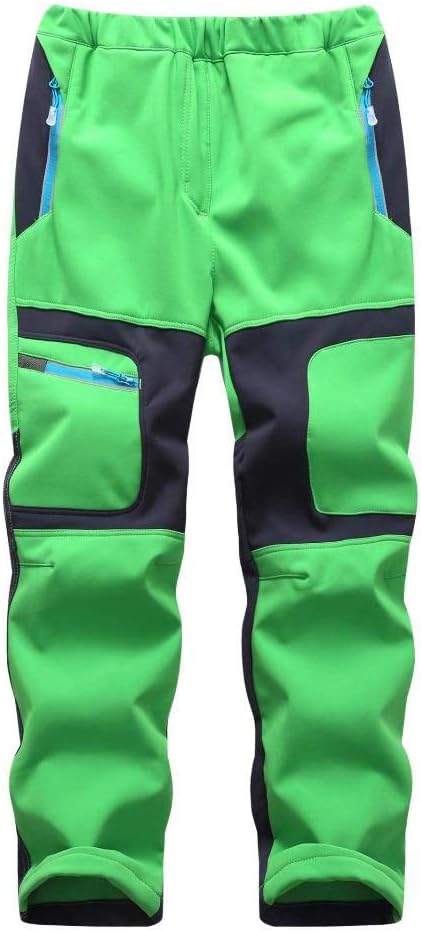 Kids Snow Waterproof Pants for Boys - Fleece Lind Hiking Trousers