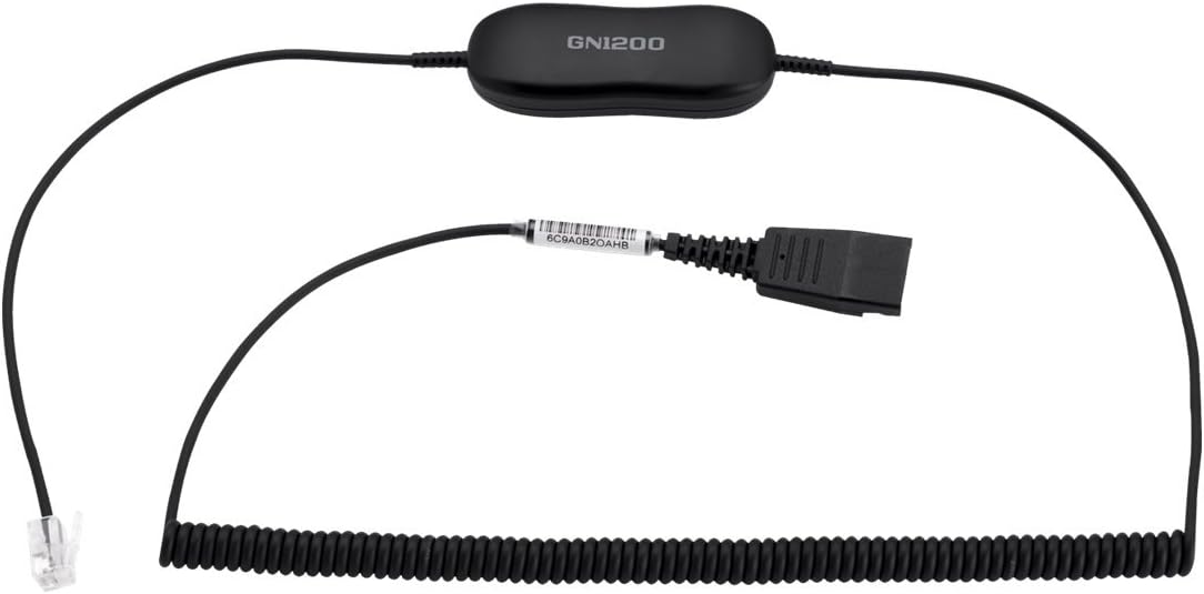 Jabra GN1218 AC Attenuation Coiled Cord for Enhanced Audio