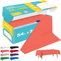 Orange Plastic Table Cover Roll 54in x 300ft - Built-In Slide Cutter