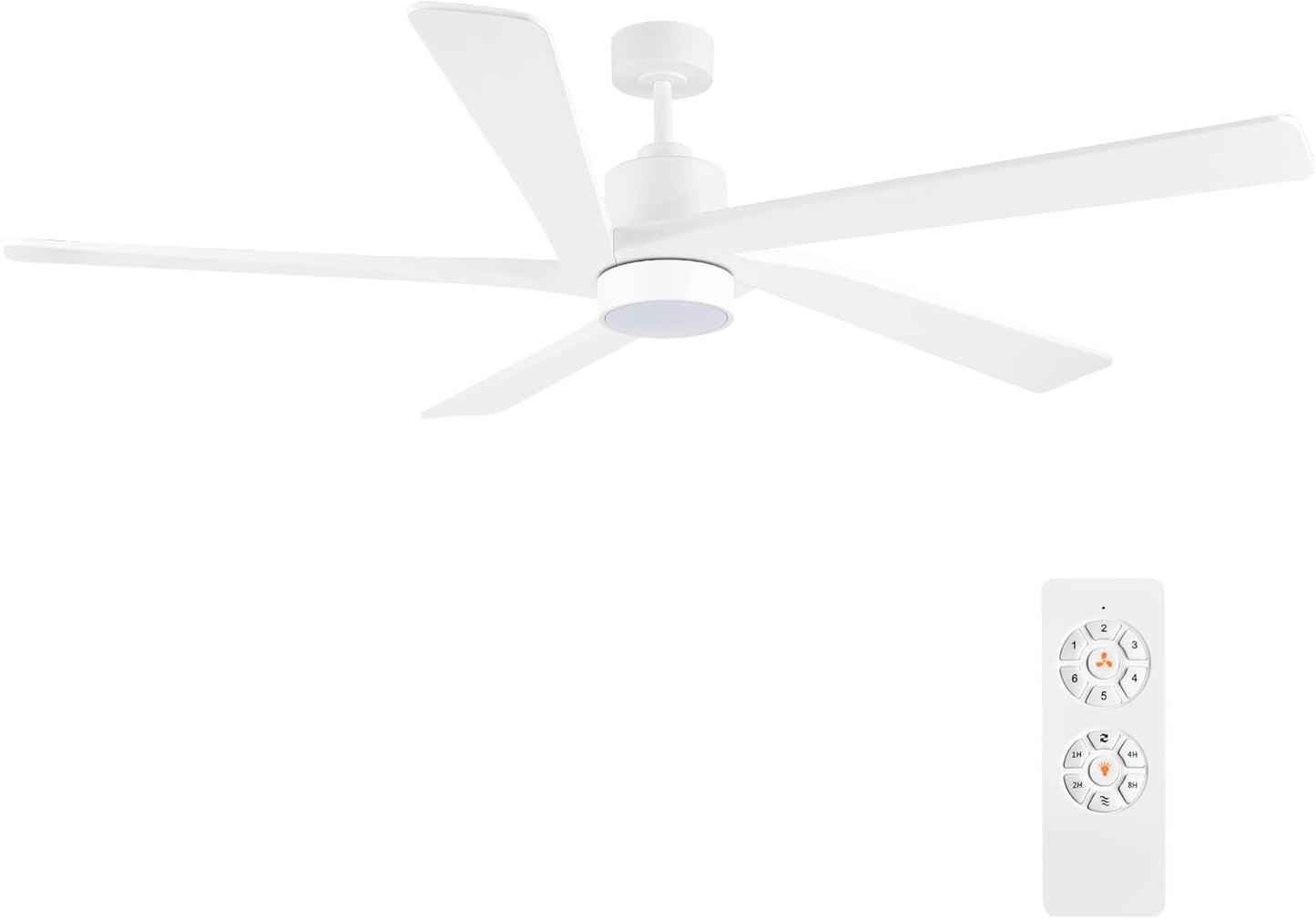 WINGBO 54in DC Ceiling Fan with Lights and Remote Control