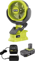 Ryobi 18-Volt Personal Clip Fan Kit - Portable 4 in Fan with Battery