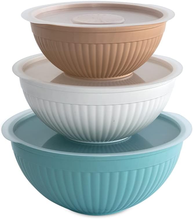 Nordic Ware Mixing Bowls Set - 6-Piece Earth-Tones for Prep