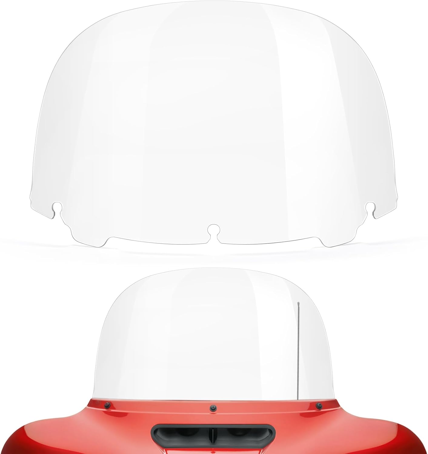 Amazicha 13in Round Windshield for Harley Davidson Touring Models