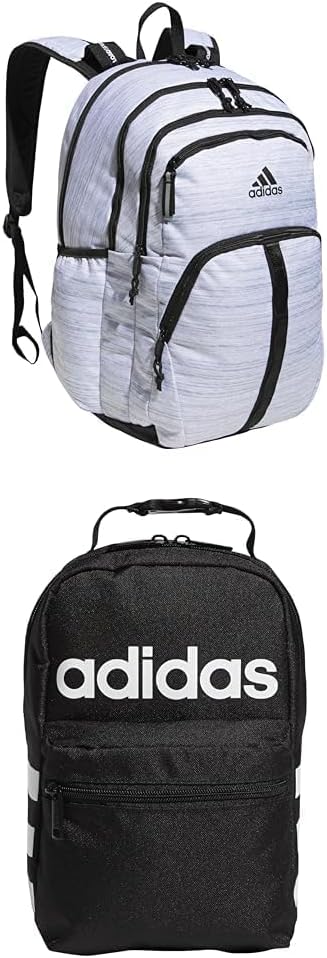 adidas Prime Backpack with Santiago Lunch Bag for Easy Transport