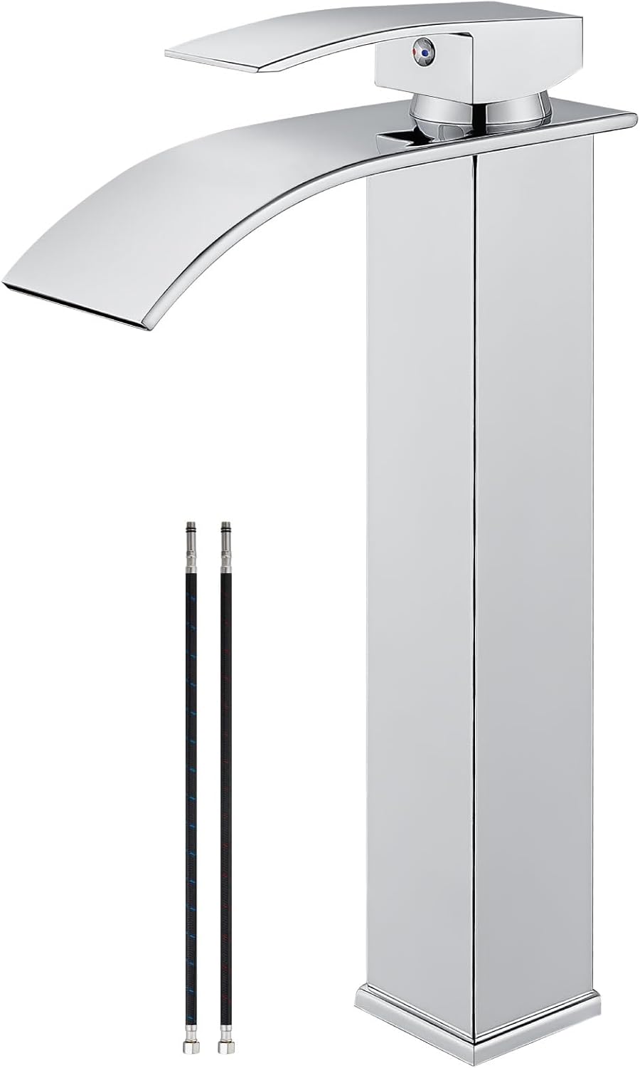 Airuida Tall Bathroom Vessel Faucet with Waterfall Spout Design