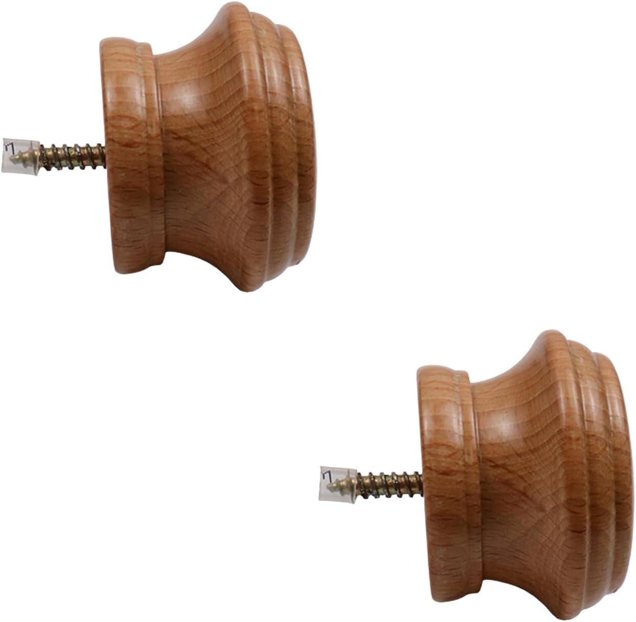 Antrader Wood Rod Finials 2-Pack: Stylish Replacement Caps