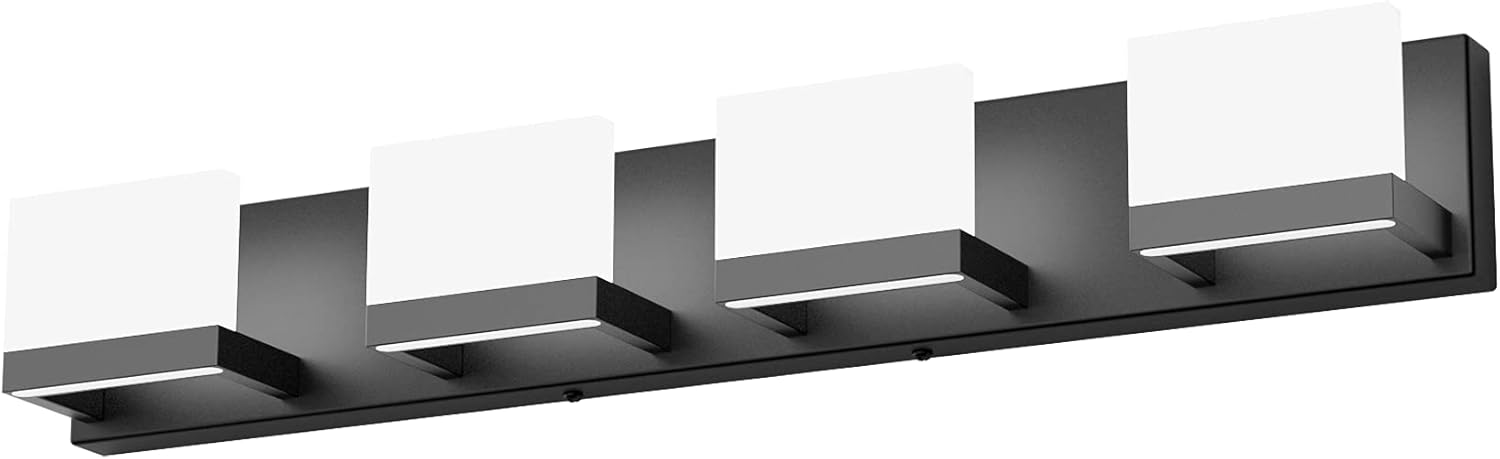 Tipace Dimmable Black LED Vanity Light for Modern Bathrooms