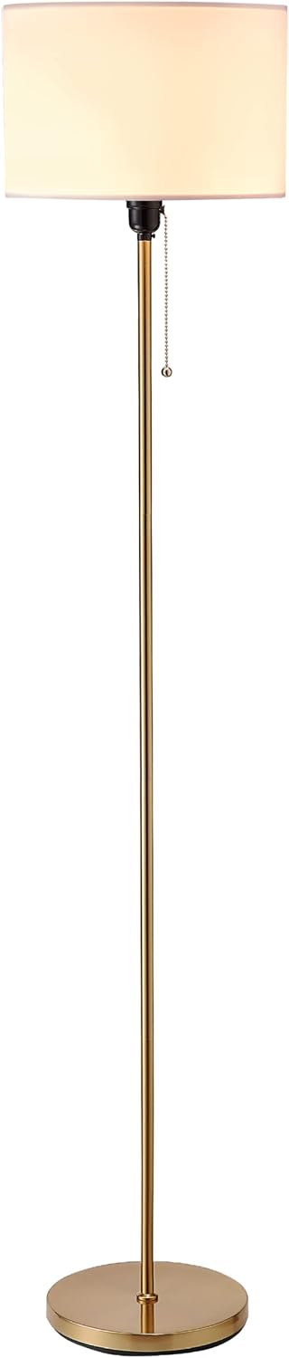 OBright Ted Drum Shade Standing Lamp for Modern Home Decor