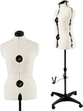 Beige Adjustable Dress Form Mannequin for Sewing Size 6-14 - Pinnable