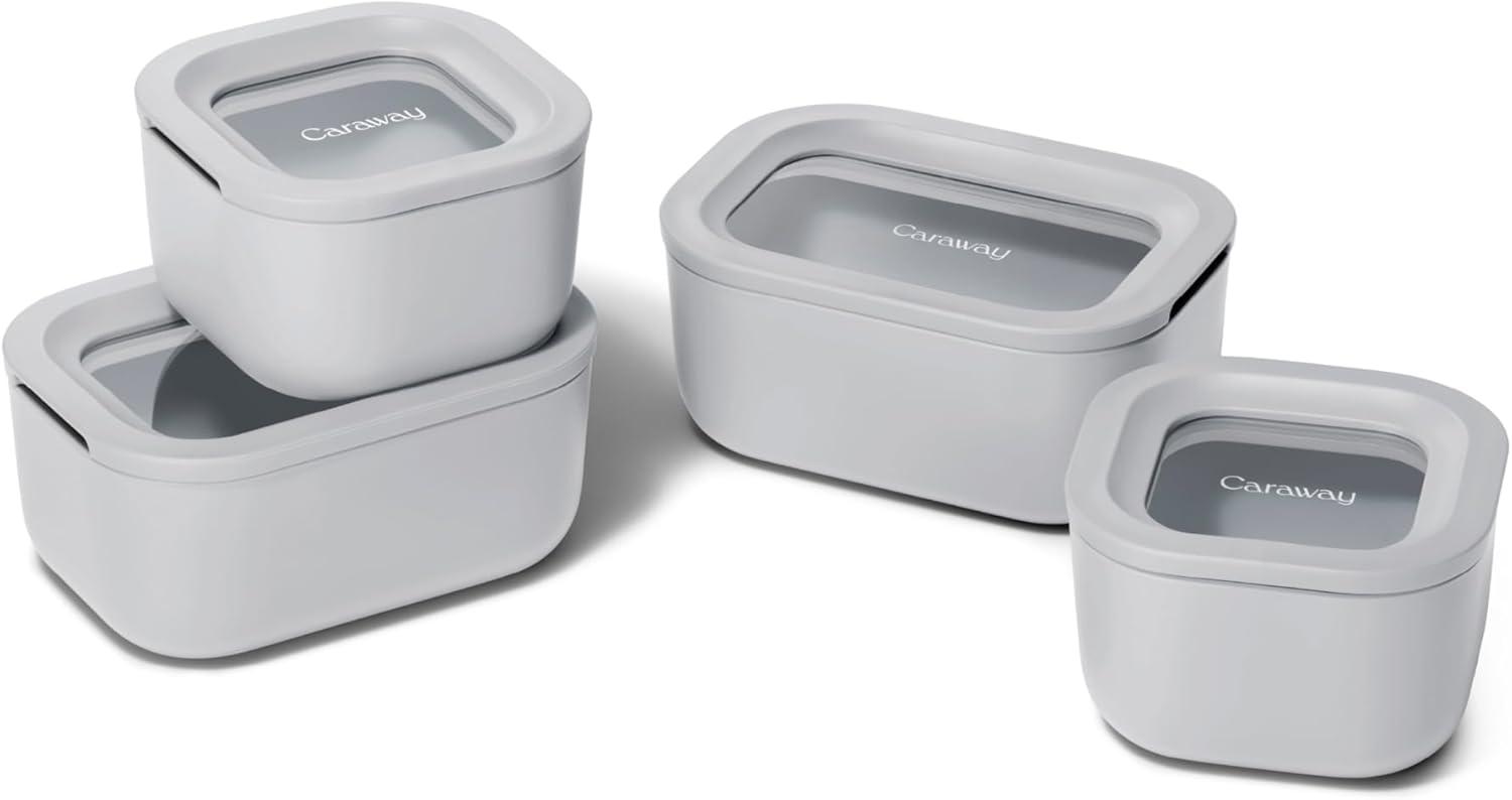 Caraway Mini Food Storage Set - 9pc Glass Containers for Freshness