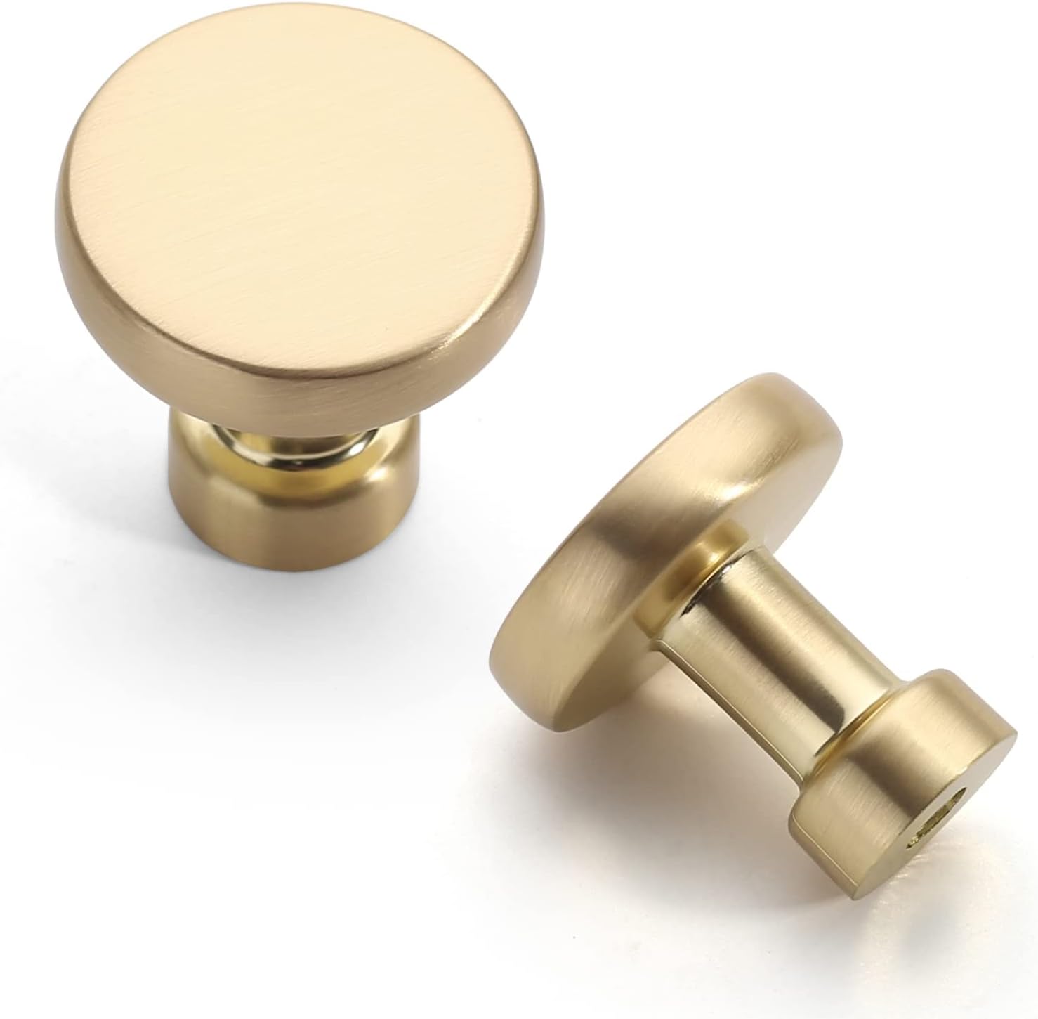 Brushed Brass Kitchen Cabinet Knobs - 20 Pack for Home Upgrade